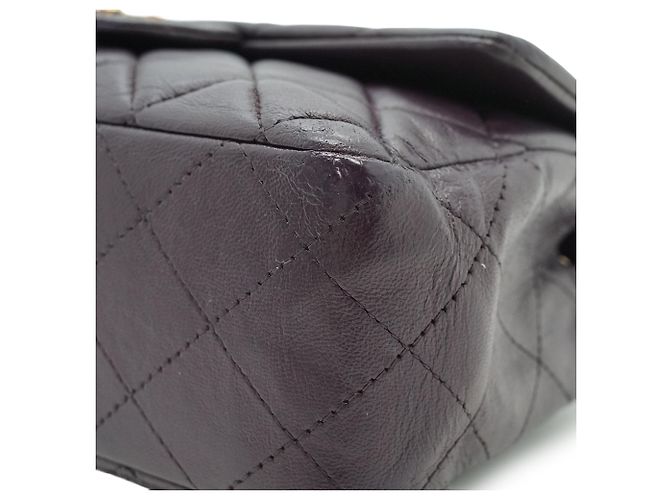 Chanel Mini Schultertasche aus gestepptem Lammleder mit einfacher Klappe und Kette - Ansicht 9