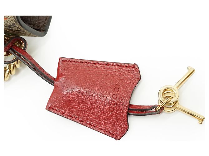 Padlock Gucci Borsa a spalla piccola con catena e stampa floreale GG Supreme con lucchetto Tian - vista 10