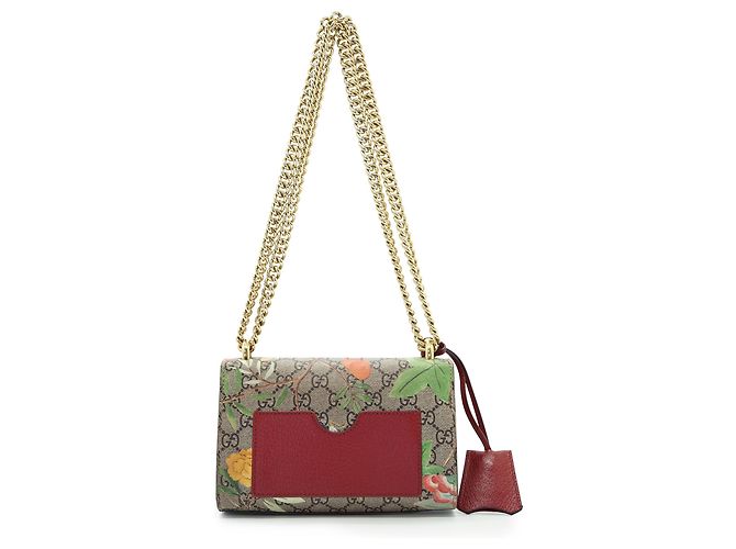Padlock Gucci Borsa a spalla piccola con catena e stampa floreale GG Supreme con lucchetto Tian - vista 2