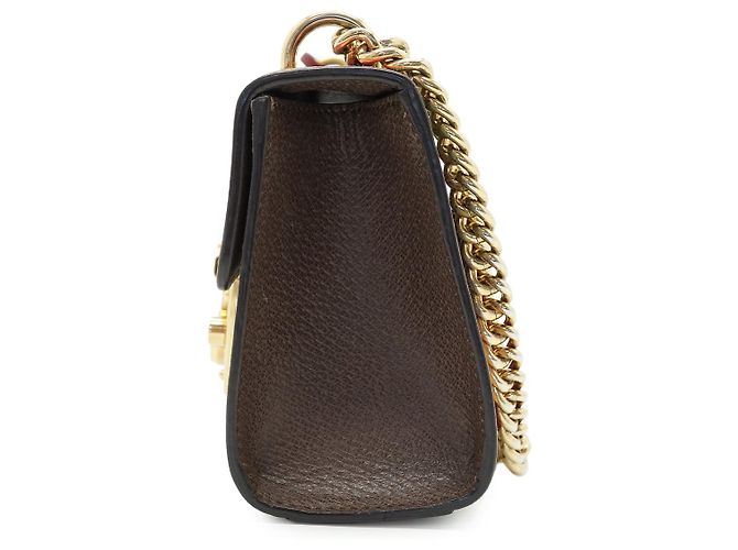 Padlock Gucci Borsa a spalla piccola con catena e stampa floreale GG Supreme con lucchetto Tian - vista 3