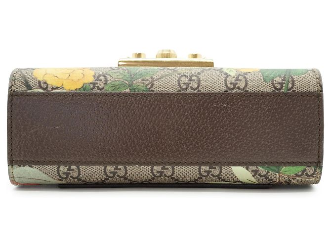 Padlock Gucci Borsa a spalla piccola con catena e stampa floreale GG Supreme con lucchetto Tian - vista 5