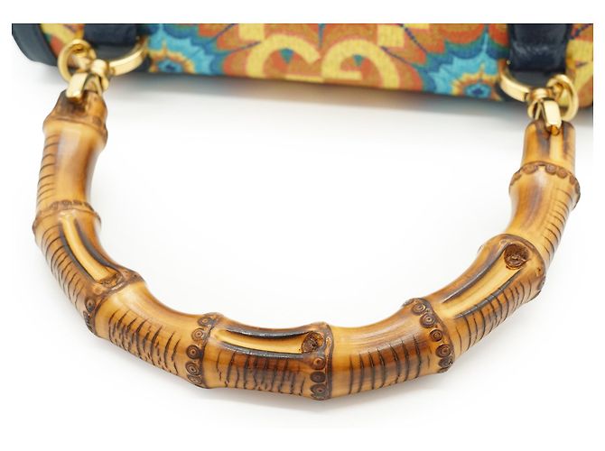 Bamboo Gucci Borsa a mano media in bambù 1947 edizione limitata 100° anniversario Kaleidoscope - vista 11