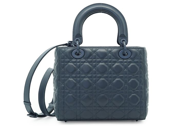 Lady Dior Media Cannage Pelle di Vitello Ultra Opaca - vista 2