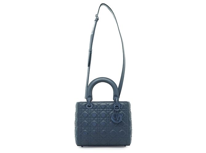 Lady Dior Media Cannage Pelle di Vitello Ultra Opaca - vista 3