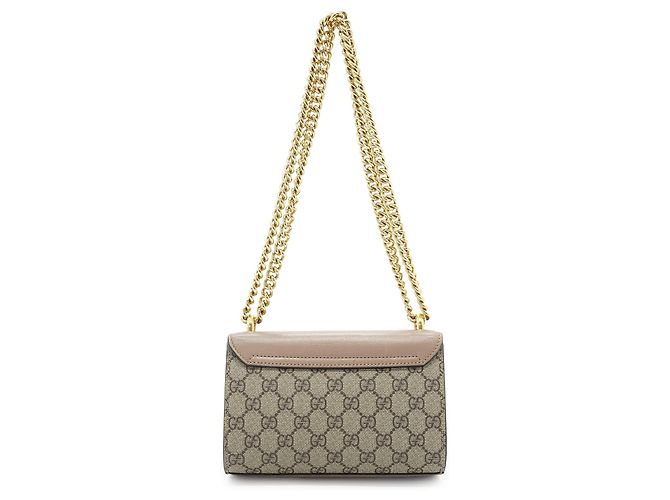 Padlock Gucci Borsa a spalla piccola GG Supreme con borchie e lucchetto decorato con perle - vista 2