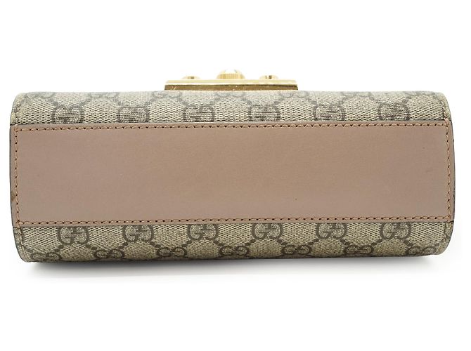Padlock Gucci Borsa a spalla piccola GG Supreme con borchie e lucchetto decorato con perle - vista 6