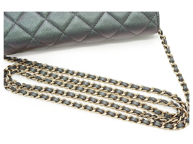 Chanel Portafoglio classico Matelassé in Caviale con catena - vista 10