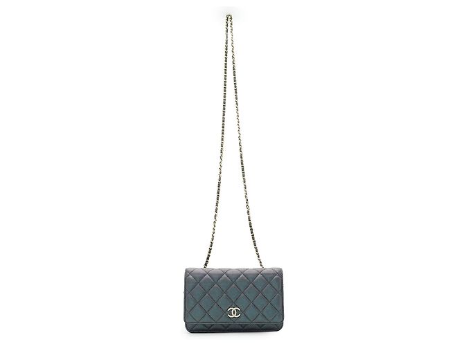 Chanel Portafoglio classico Matelassé in Caviale con catena - vista 3