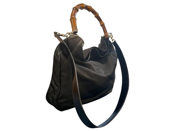 Bolsa de mão em nylon Bamboo da Gucci - vista 2
