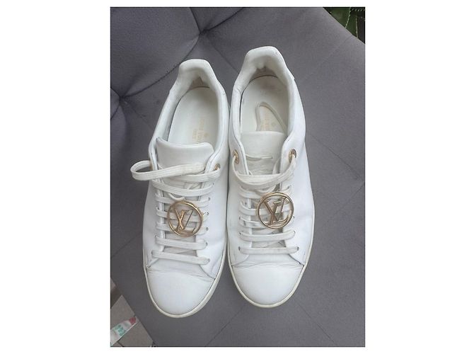 Louis Vuitton Time Out weiße Leder-Sneaker 36 gebraucht - Ansicht 5