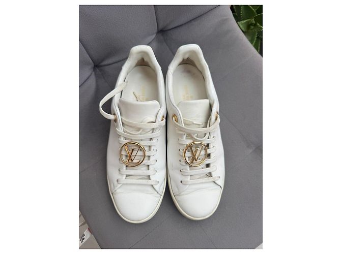 Louis Vuitton Time Out weiße Leder-Sneaker 36 gebraucht - Ansicht 7