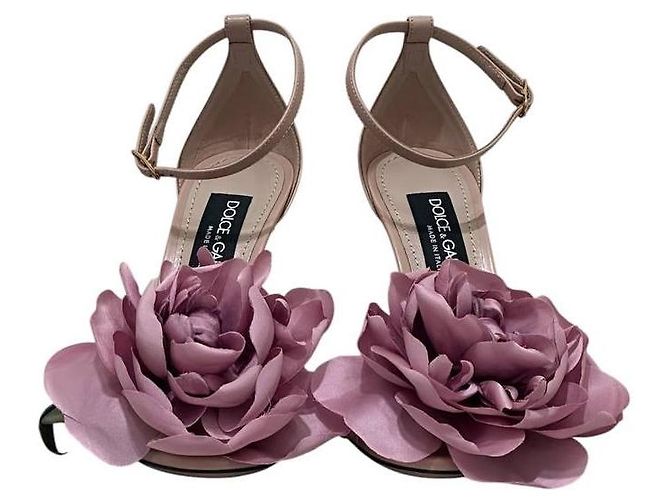 Sandali con tacco Desirée Floral Dolce & Gabbana Rosa Tg.37 usati - vista 3