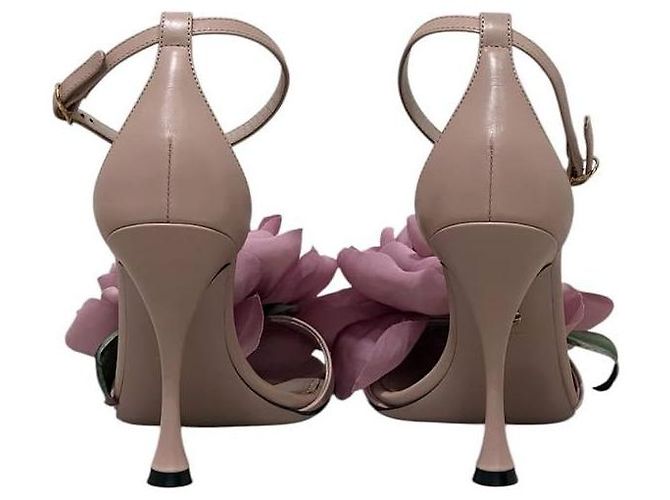 Sandali con tacco Desirée Floral Dolce & Gabbana Rosa Tg.37 usati - vista 5