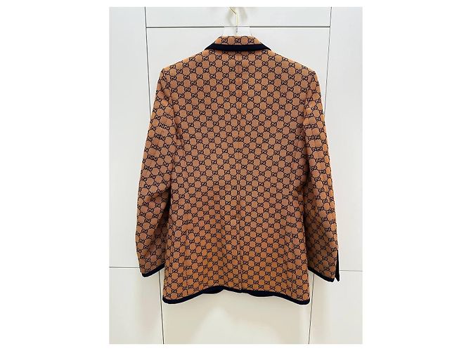 Blazer de lona con monograma GG de Gucci Talla 42 Usado - vista 4