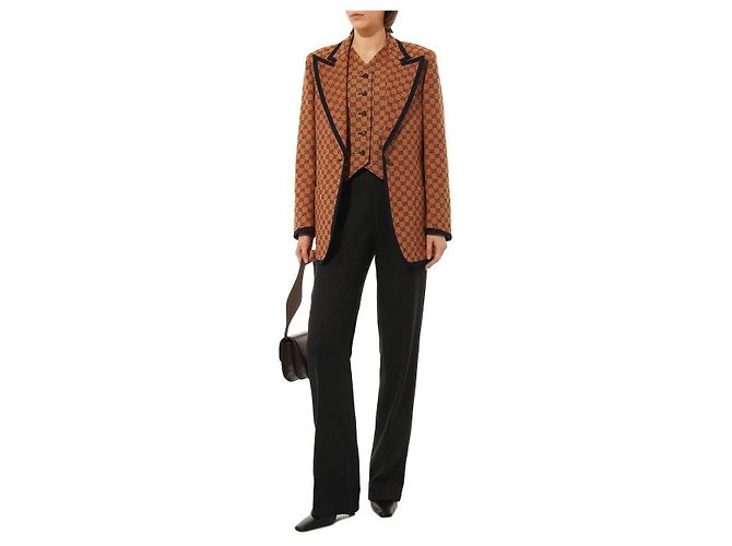 Blazer de lona con monograma GG de Gucci Talla 42 Usado - vista 5