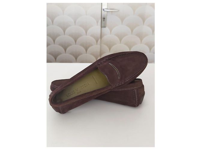 Louis Vuitton Mocassins en Daim Marron - vue 10