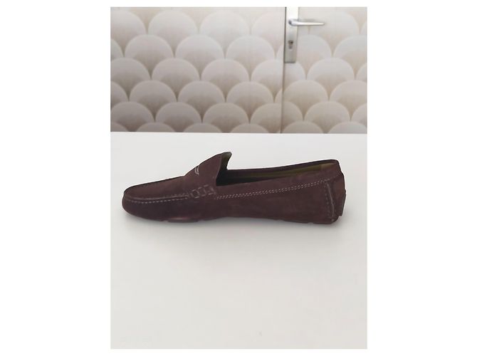 Louis Vuitton Mocassins en Daim Marron - vue 12