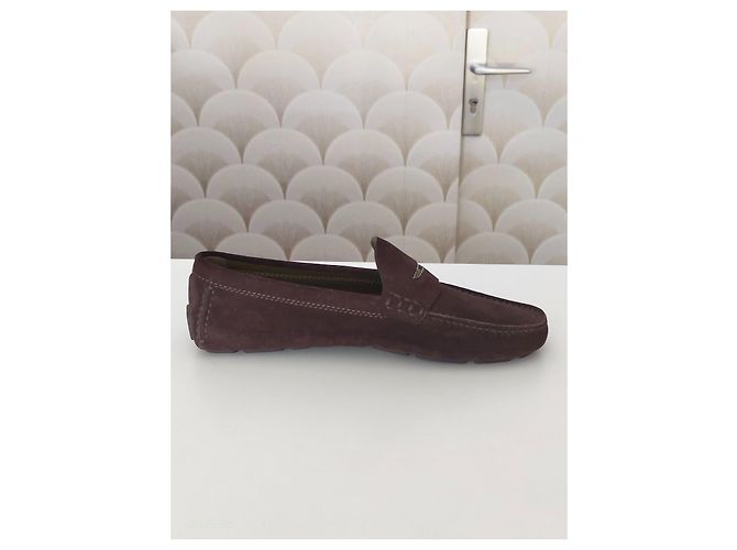 Louis Vuitton Mocassins en Daim Marron - vue 13