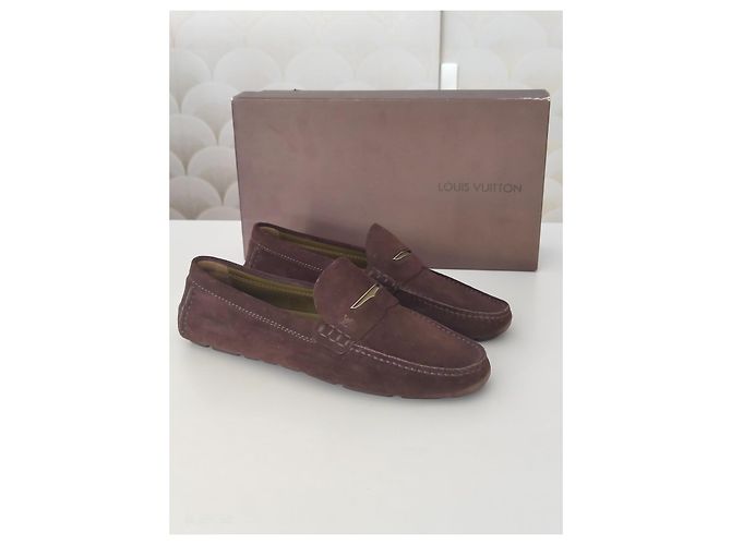 Louis Vuitton Mocassins en Daim Marron - vue 4