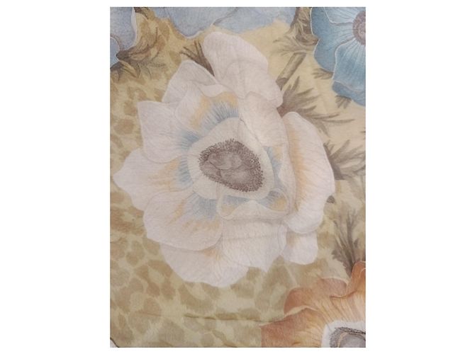 Salvatore Ferragamo Lenço de seda floral com estampado de leopardo - vista 5