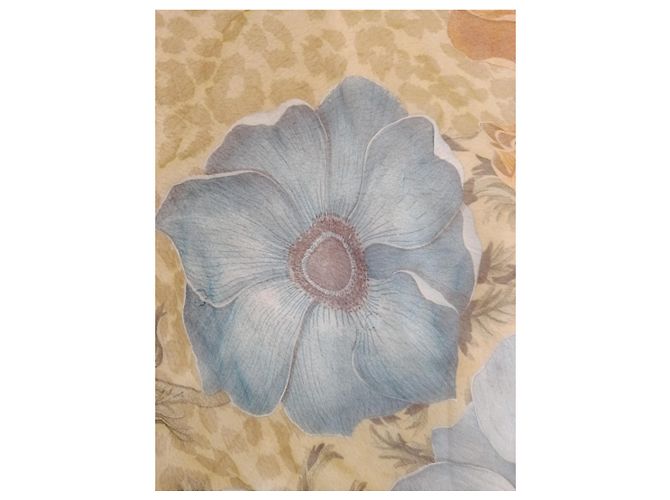 Salvatore Ferragamo Lenço de seda floral com estampado de leopardo - vista 6