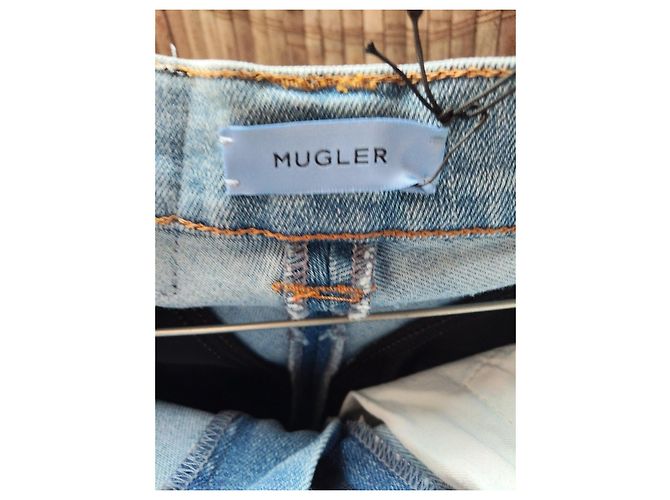 Thierry Mugler Jeans Mugler azzurro chiaro con inserti neri - vista 6