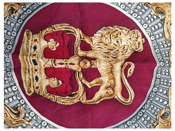 Pañuelo de seda Ralph Lauren con diseño de león y corona - vista 11