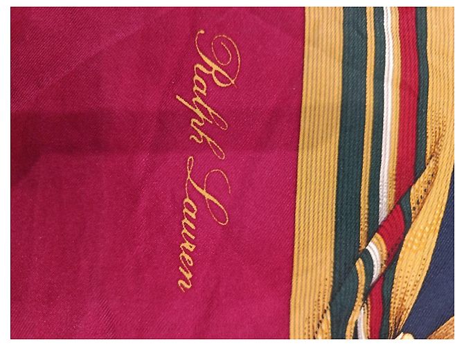 Pañuelo de seda Ralph Lauren con diseño de león y corona - vista 2