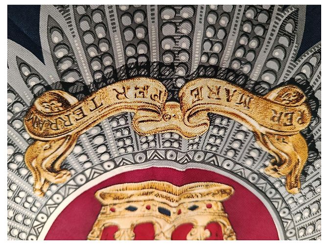 Pañuelo de seda Ralph Lauren con diseño de león y corona - vista 6