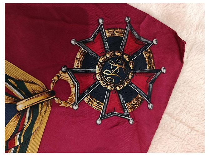 Pañuelo de seda Ralph Lauren con diseño de león y corona - vista 7