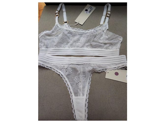 Stella Mc Cartney Stella McCartney Spitzenunterwäsche-Set Weiß - Ansicht 4