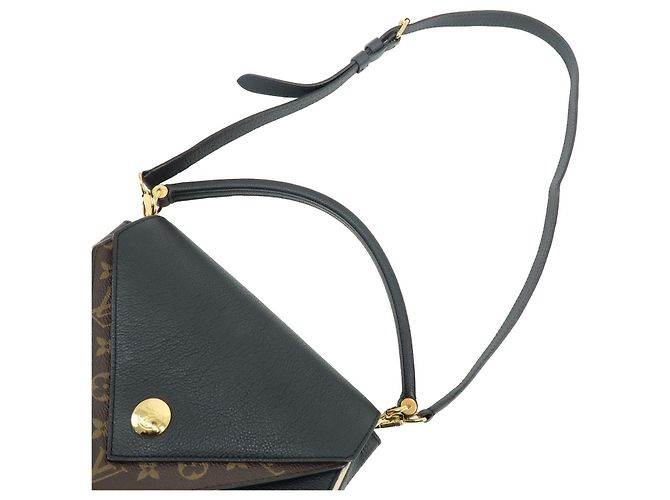 Louis Vuitton Double V in pelle di vitello e Monogram Canvas - vista 4