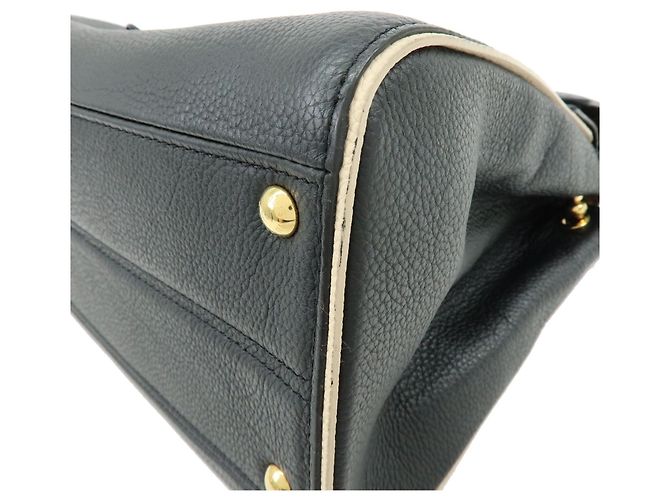 Louis Vuitton Double V in pelle di vitello e Monogram Canvas - vista 7