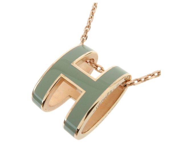 Pendente in metallo ed smalto Mini H della catena Pop di Hermès - vista 3