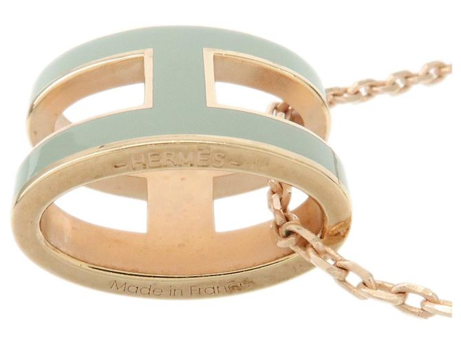 Pendente in metallo ed smalto Mini H della catena Pop di Hermès - vista 5