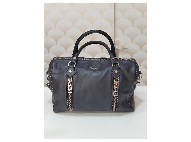 Zadig & Voltaire Borsa Bowling in Pelle Nera - vista 7