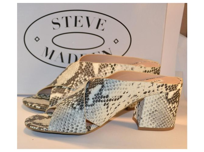 Steve Madden Selma Python Print Heeled Sandals - view 2