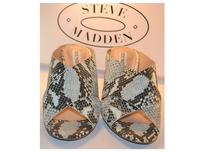 Steve Madden Selma Python Print Heeled Sandals - view 3