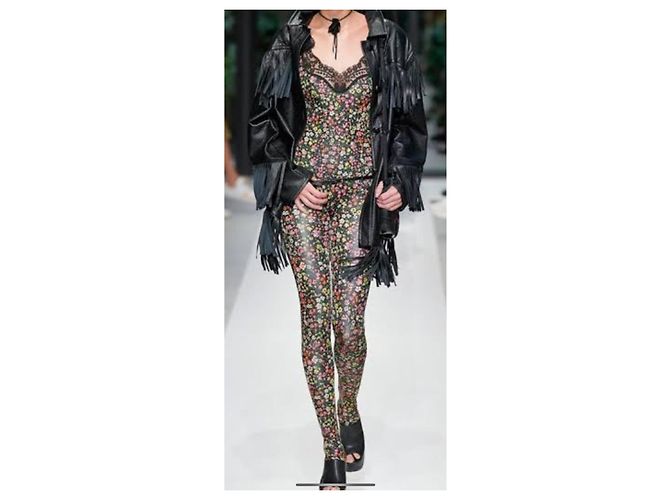Philosophy di Lorenzo Serafini Schwarze Lederjacke mit Fransen - Ansicht 4