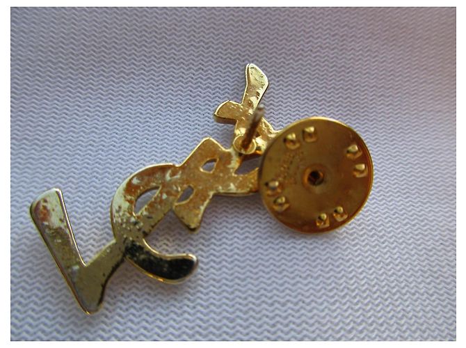 Yves Saint Laurent YSL Cassandre Gold-Brosche - Ansicht 3