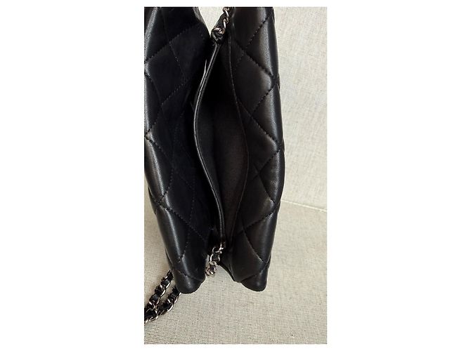 Borsa Chanel Wallet On Chain (WOC) in pelle di agnello nera - vista 11