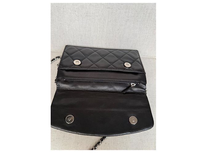 Borsa Chanel Wallet On Chain (WOC) in pelle di agnello nera - vista 14