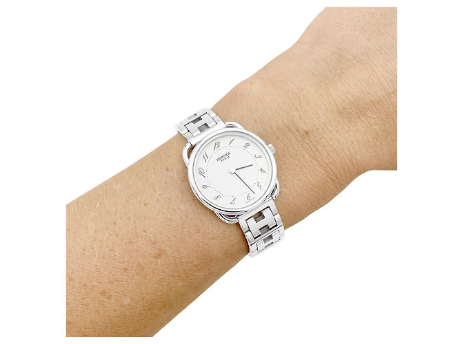 Hermès Uhr, "Arceau", Stahl, petit modèle. - Ansicht 4