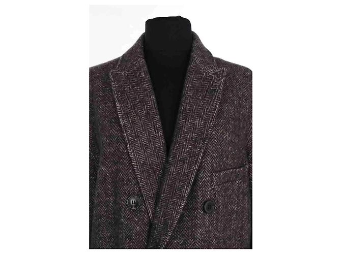 Dondup Grey Wool Coat Men - view 2
