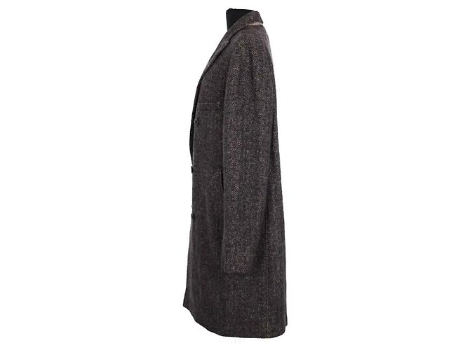 Dondup Grey Wool Coat Men - view 3