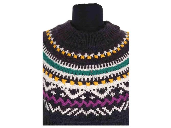 Pull Isabel Marant GIL en laine violet - vue 2