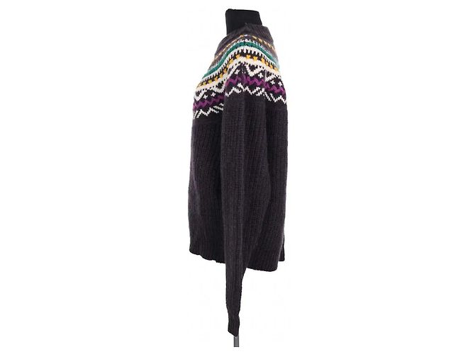 Pull Isabel Marant GIL en laine violet - vue 3