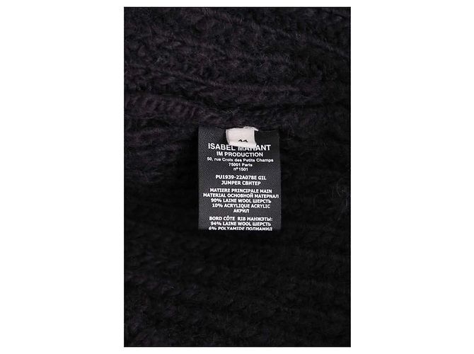 Pull Isabel Marant GIL en laine violet - vue 6