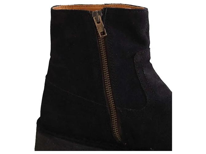 Stivali CLAINE Isabel Marant in camoscio nero - vista 4