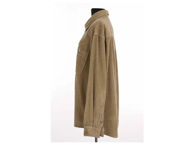 Sobrecamisa Isabel Marant cáqui de algodão M - vista 3